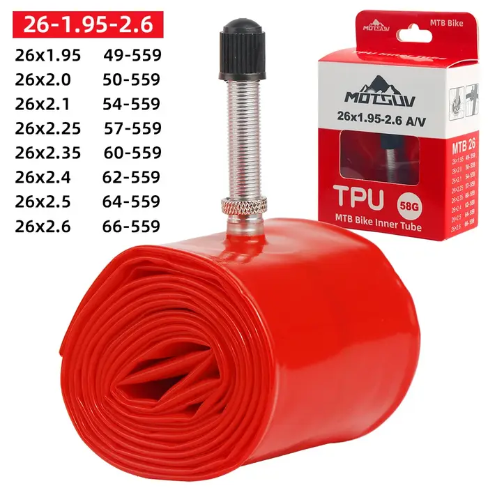 MOTSUV 26/27.5/29 pouces TPU chambre à air de vélo pneu vélo vtt 1.95 2.0 2.1 2.25 2.35 2.4 2.5 2.6 