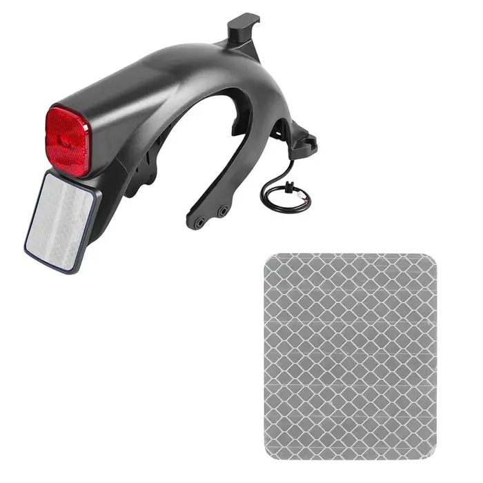Autocollant arrière pour trottinette électrique, réflecteur argenté pour trottinette électrique, mat