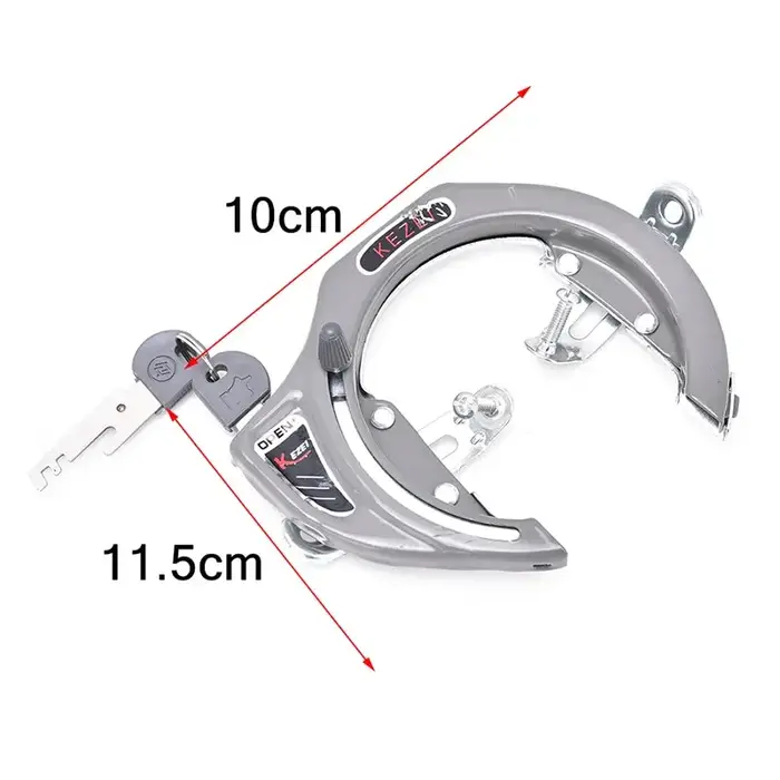 Verrou antivol à griffes en fer à cheval pour vélo, 1 pièce, gris et noir
