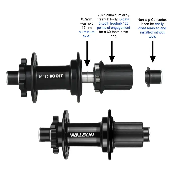 Moyeu de suralimentation de vélo VTT Walgun