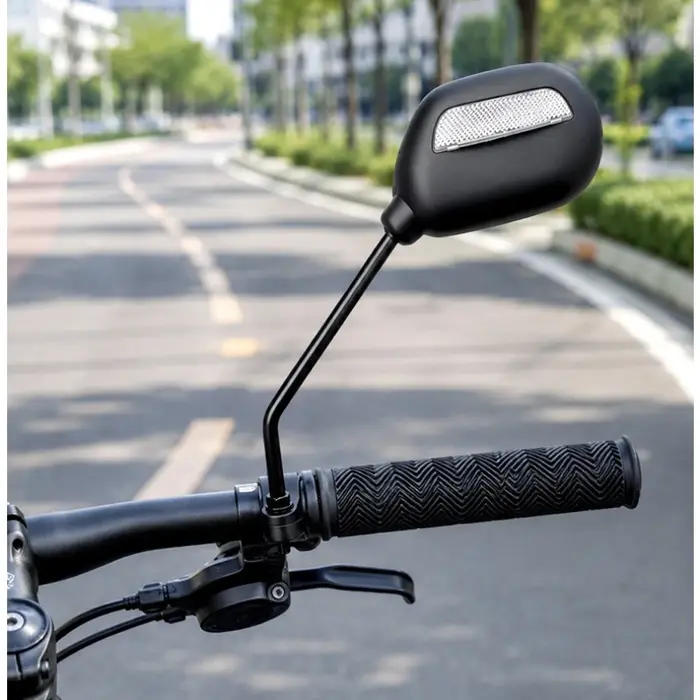 1 Paire de Rétroviseurs de Vélo HD à Vision Large, Réglables à 360 Degrés avec Réflecteur de Sécurité, Rétroviseur Latéral Universel pour Vélo et Vélo Électrique