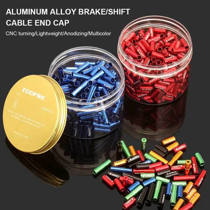 TOOPRE 10 pièces/lot bouchon de câble de vélo en alliage d'aluminium 4mm 5mm vtt vélo de route chang
