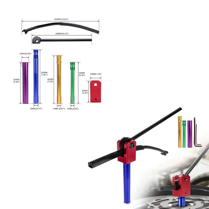 Kit d'outils de changement de pneus pour moto tout-terrain, compatible avec les roues de 16 à 21 pou
