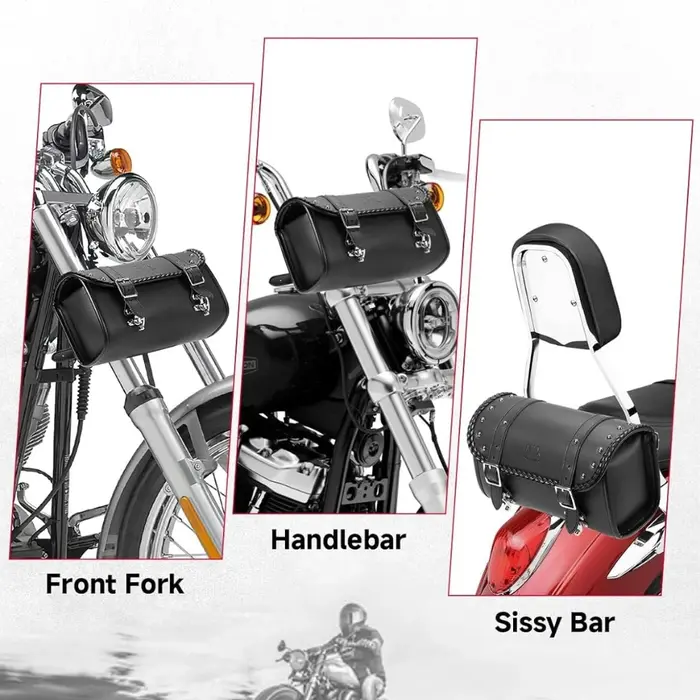 Sacs à outils pour fourche de moto 5L en cuir PU