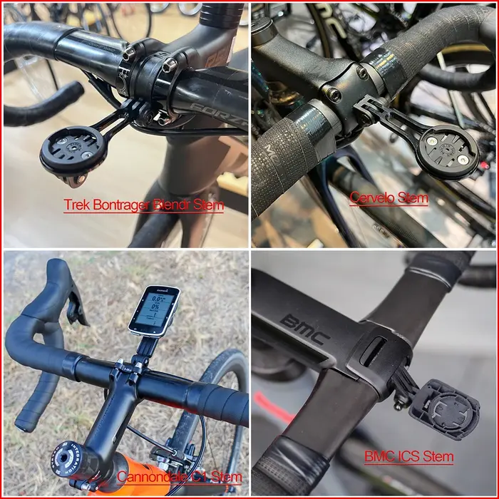 XODCK Trek Bontrager Blendr BMC ICS Cervelo tige de vélo guidon avant Gopro Combo support pour Garmin Wahoo Bryton IGPSPORT