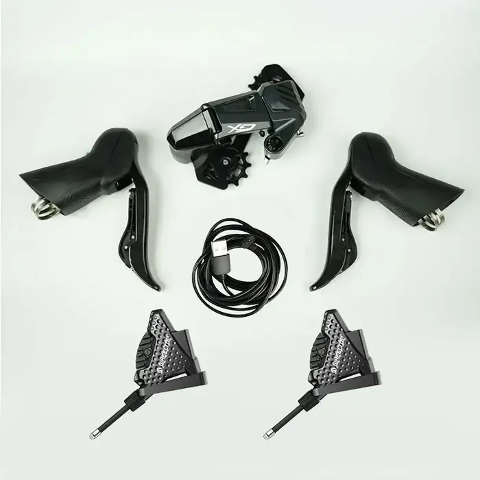Système de dérailleur électronique sans fil WHEELTOP EDS GEX RX6701SGS en alliage pour vélo gravier 12 vitesses avec frein à disque hydraulique