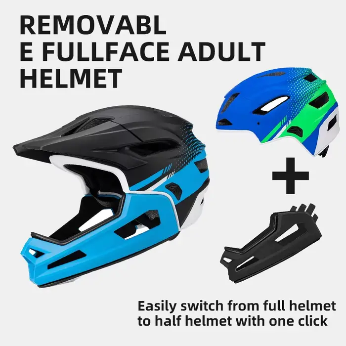 Eastinear haute qualité montagne tout-terrain casque de vélo 2-en-1 intégral détachable en plein air adulte hommes et