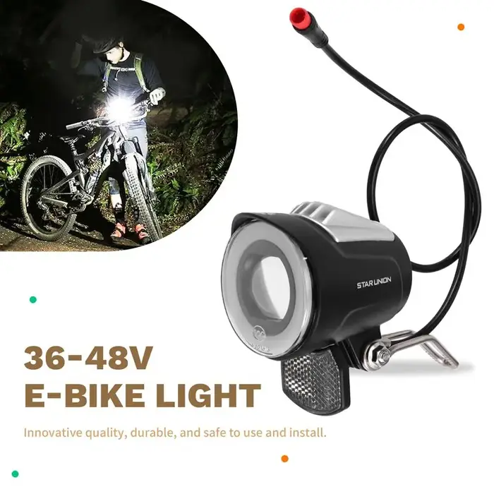 36/48V e-bike lumière Scooter électrique phare LED 5W lampe étanche moto vélo