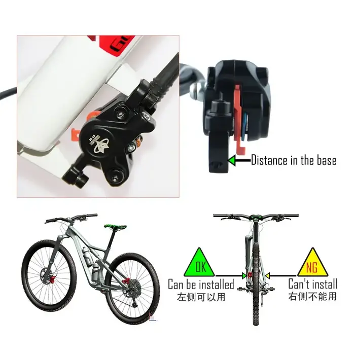 Goodtaste GT03N freins hydrauliques à disque gauche pour vélo électrique de montagne mise hors tension Xod Long Tube d'huile 2100 160 140 levier pince poignée de frein