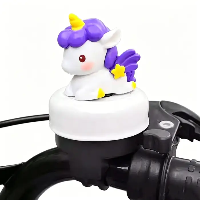 Sonnette de vélo licorne de dessin animé mignonne