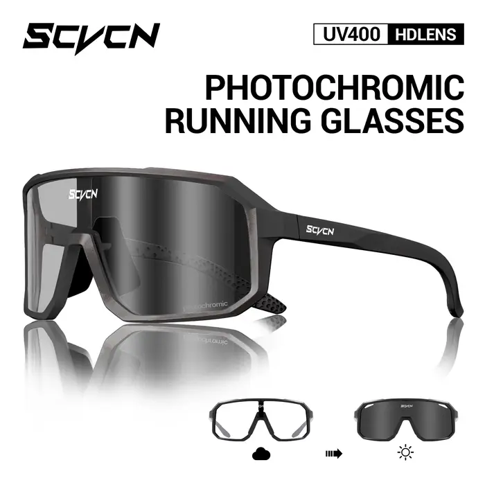 SCVCN lunettes de soleil de cyclisme photochromiques cyclisme en plein air route VTT lunettes hommes