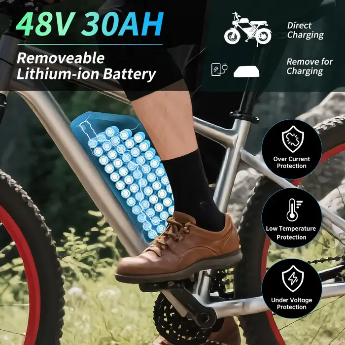 48V 30AH batterie de vélo électrique 21700 cellules 60V 52V 48V vélos tube inférieur Polly L-G 72V 15AH Scooter e-bike