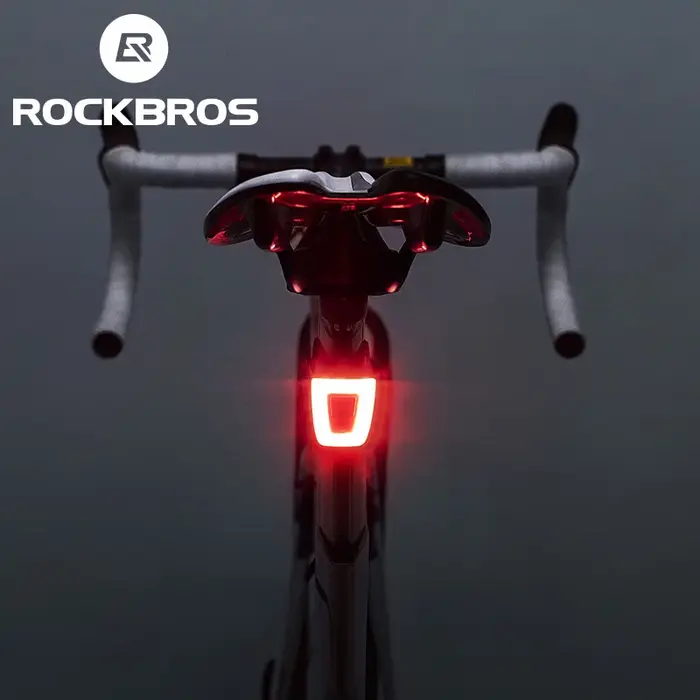 ROCKBROS – feu arrière pour casque de vélo, lanterne de sécurité pour cyclisme, LED, Rechargeable pa