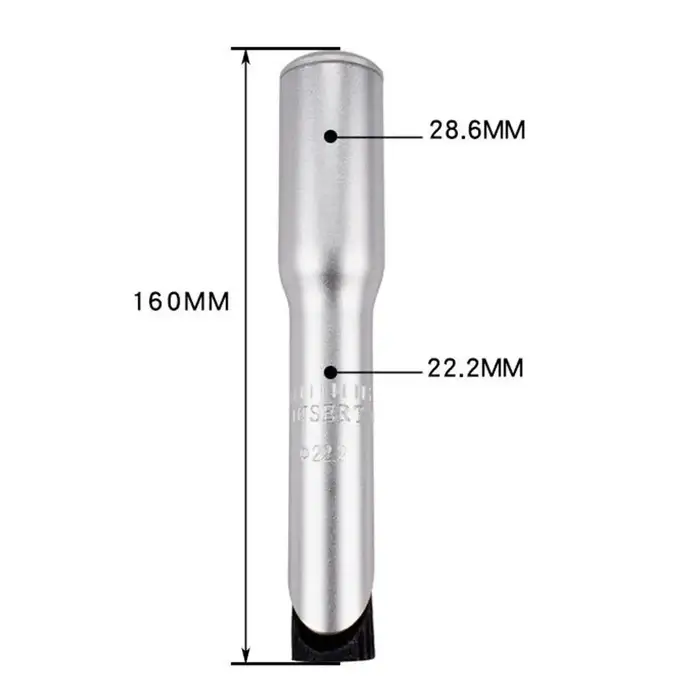 Adaptateur de tige de vélo pliant de route 22.2/25.4mm 1 1/8 "