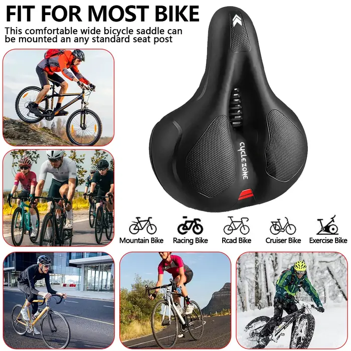 Selle de vélo creuse respirante pour hommes et femmes