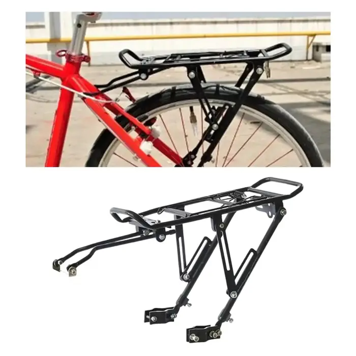 Porte-bagages arrière en alliage d'aluminium haute résistance pour vélo de route VTT et vélo pliant transport de charge 25kg