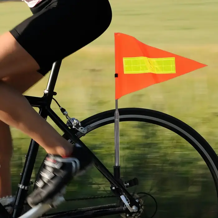 Drapeau de vélo avec poteau pour la sécurité