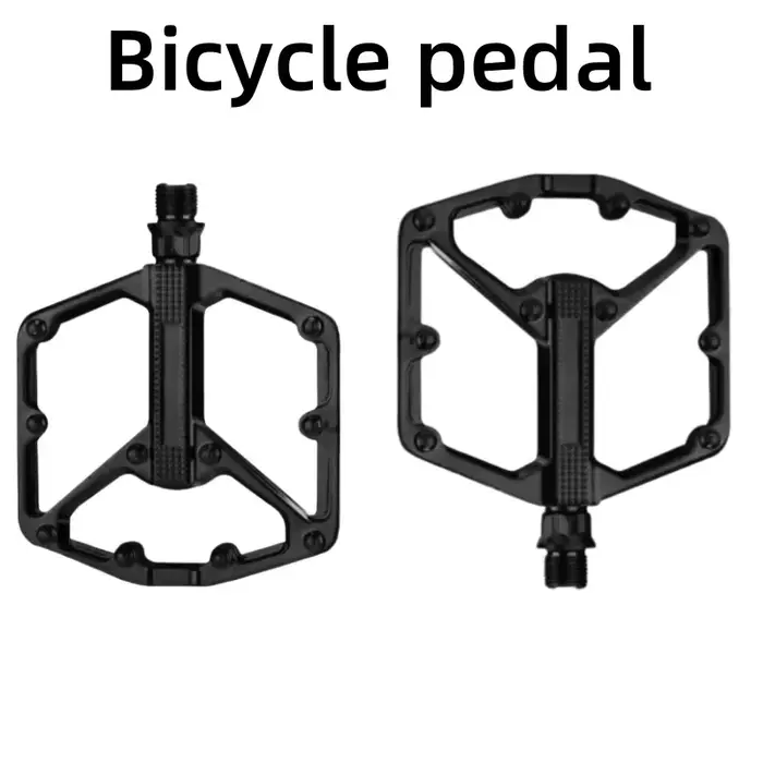 Chemin de pédale de vélo Ultra léger antidérapant en alliage d'aluminium noir adapté aux vélos de montagne BMX