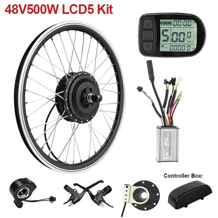 Moteur de moyeu de roue avant et arrière de vélo électrique 36V 48V 350W 500W dweтор для gegelei Б Kit de conversion