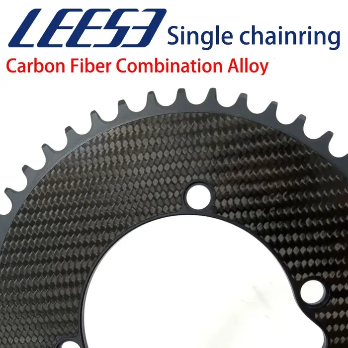 LEESE plateau unique 110 BCD-4Bults pour vélo de route/Graclé 46T 48T 50T 52T combinaison de fibres