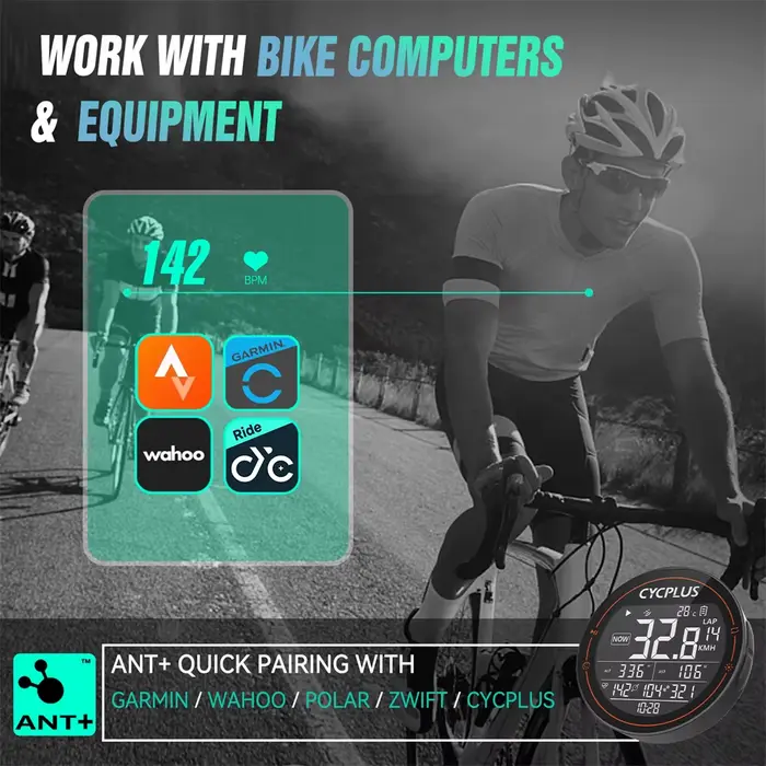 CYCPLUS capteur de fréquence cardiaque brassard poignet ceinture pectorale Bluetooth ANT + moniteur de Fitness pour Garmin Wahoo GPS ordinateur de vélo
