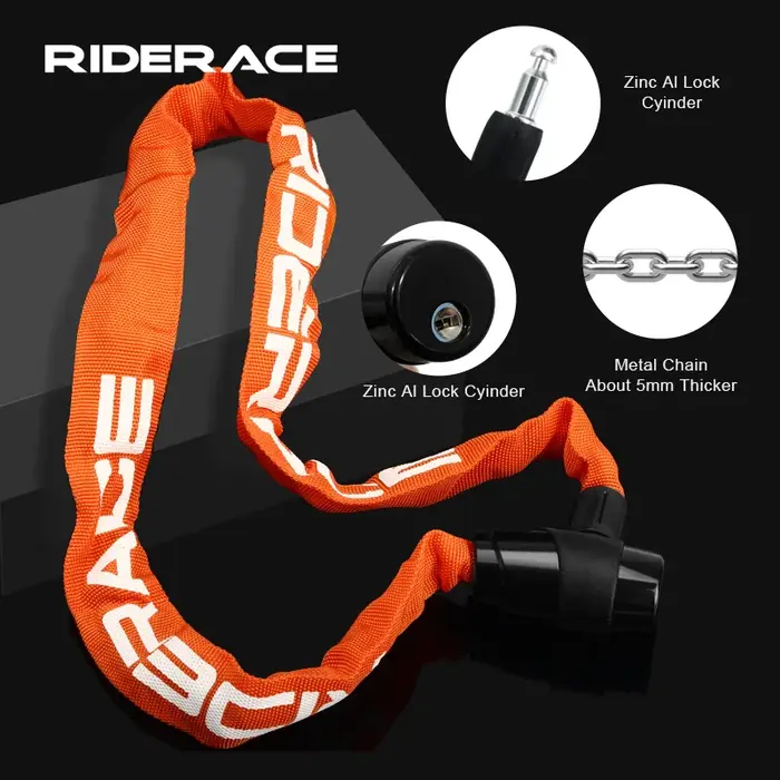 RIDERACE serrure à chaîne de vélo Portable antivol haute sécurité vtt