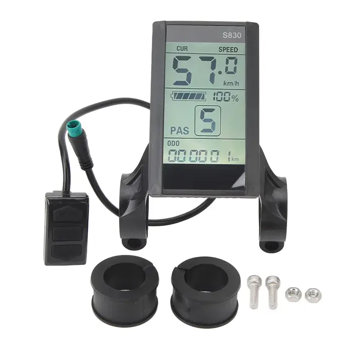 Panneau d'affichage LCD pour vélo électrique, connecteur étanche à 5 broches, 24V, 36V, 48V, panneau