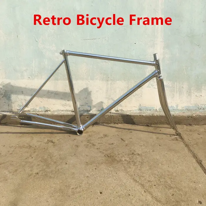 Cadre de vélo Vintage rétro argent 700C