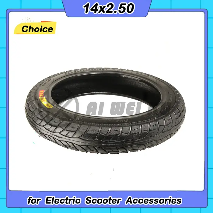 Pneus sans chambre à air 14 pouces 14x2.50 (64-254), pneus pneumatiques pour roues de vélo et de sco