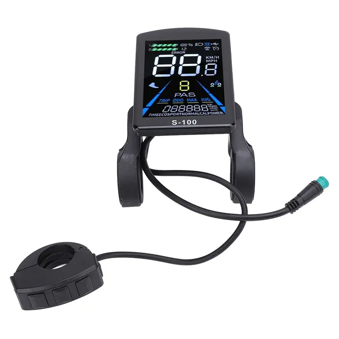 Écran de panneau de vélo électrique robuste 24V 36V 48V 60V 72V, connecteur à 5 broches, panneau de