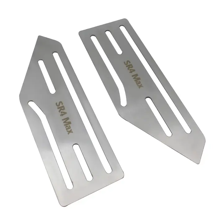 Pédales de repose-pieds en acier inoxydable argent anodisé pour moto VOGE 350 SR4MAX protection de cadre et moulure décorative design