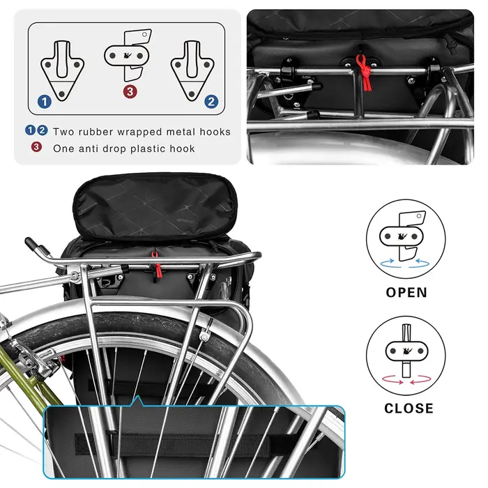 Sacoche et sacoche de vélo Rhinowalk 100% entièrement imperméables