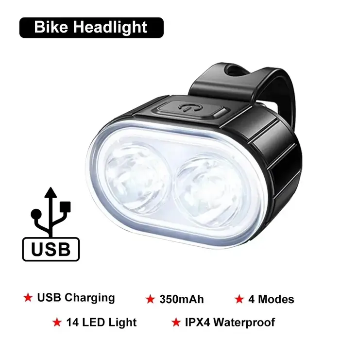 Éclairage de vélo BUCKLOS, feux avant et arrière, lampe de vélo, lumière LED pour le cyclisme, lampe