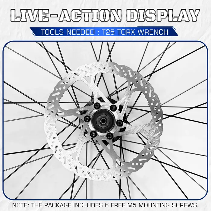Rotor de frein à disque de vélo BUCKLOS 140 mm 160 mm 180 mm 203 mm