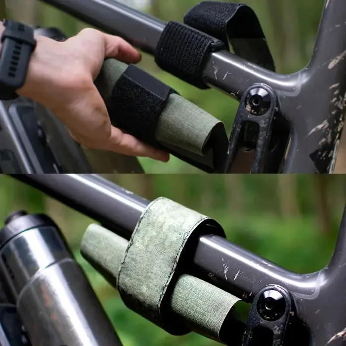 Sac à outils de vélo enveloppé dans un sac