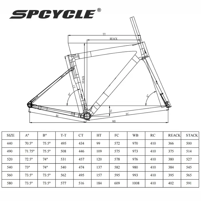 Spcycle 2025 nouveau R088 cadre de vélo de route en carbone frein à disque câble entièrement caché cintre UDH