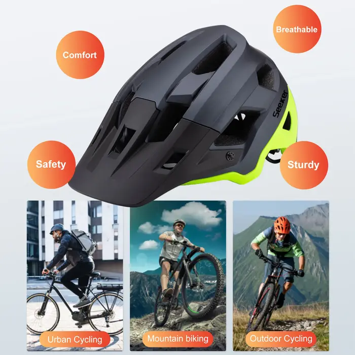 Casque de vélo Seeker adulte une pièce casques de vélo de route de montagne hommes et femmes taille L casque de vélo équipement d'équitation en plein air