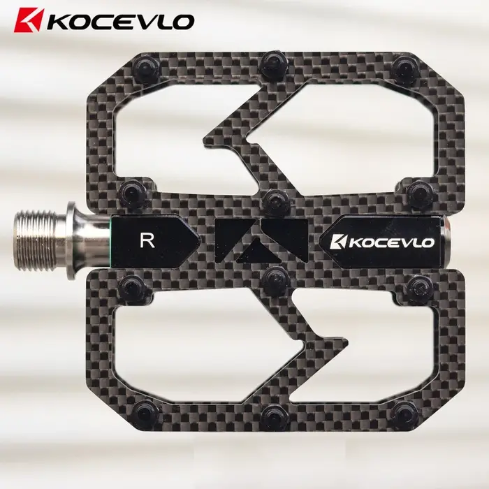 KOCEVLO pédale en Fiber de carbone ultralégère 195g vtt arbre en titane 3 roulements