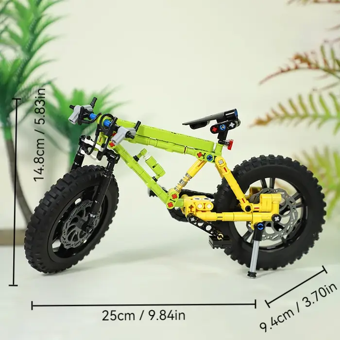 Blocs de construction de vélo de montagne à technologie mécanique, transmission par chaîne mobile et