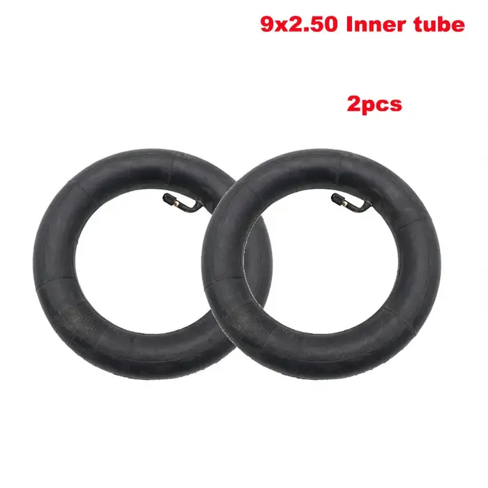Chambre à air gonflable pour vélo électrique, 9 pouces 9x2.50, avec valve flexible, neuve, compatible avec les trottinettes électriques