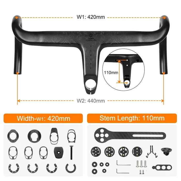 TOSEEK guidon en carbone
