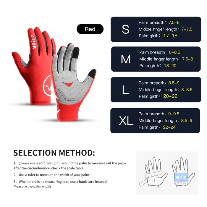 VILICO-Gants de Cyclisme Professionnels en Plein Air, avec Écran Tactile Sensible, Absorption des Chocs, Antidérapants, Résistants à l'Usure