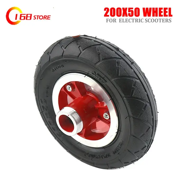 8 pouces Scooter électrique vélo roue arrière moyeu ceinture moteur pas dents pignon 200x50 pneu 8 "
