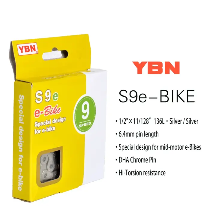 YBN SHINANO-Vélo électrique à moteur central BOSwivel, modèle spécial 136 liens, Equi9 V 10V 11V 12V