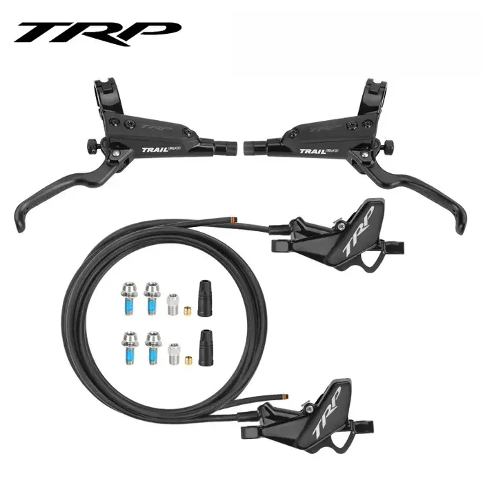 Frein à disque hydraulique pour vélo de montagne TRP Trail EVO HD-M843, frein de qualité AM/ENDURO à 4 pistons avec tube d'huile de 1800 mm et poignée ergonomique