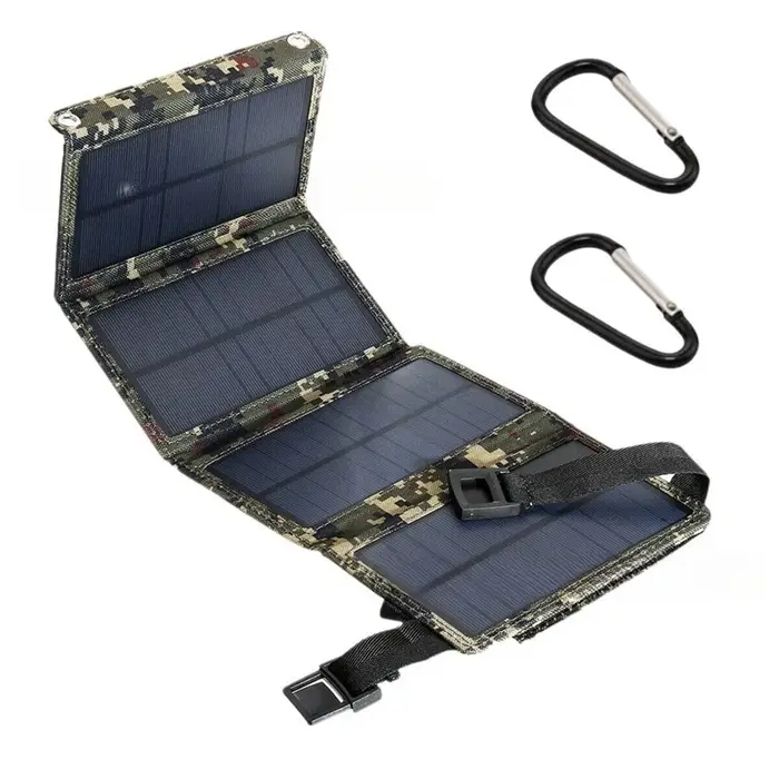 4 fois 100 W panneau solaire pliable 20 w/h panneaux solaires portables chargeur rapide USB 5 V DC