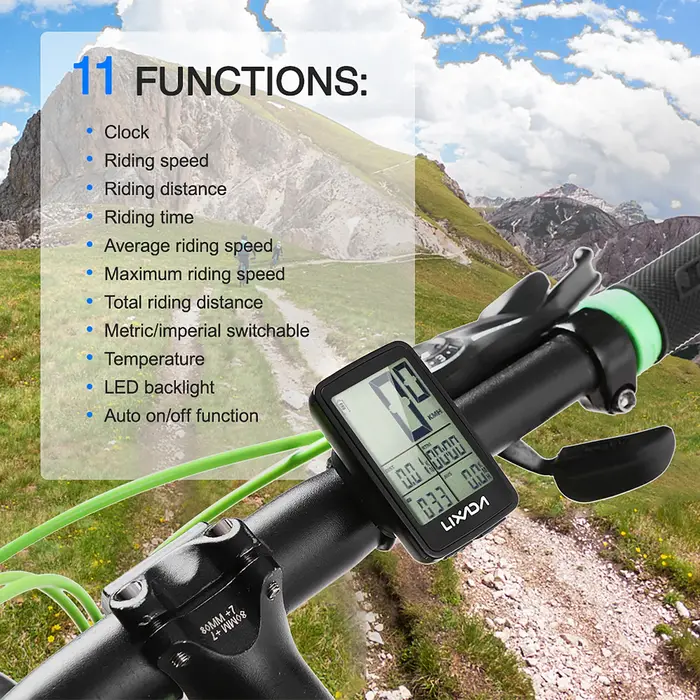 Lixada ordinateur de vélo USB rechargeable sans fil