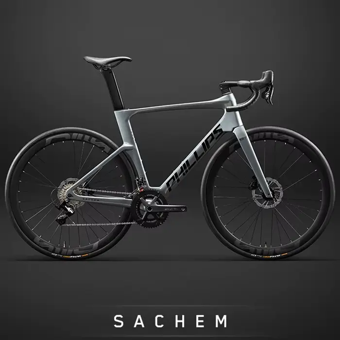 Vélo de gravier en fibre de carbone, vélo de route de course, vélo de route en carbone, guidon incur