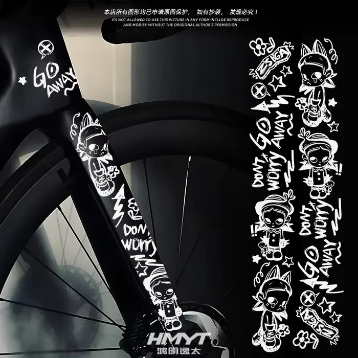 Autocollants de vélo Graffiti pour cadre de vélo
