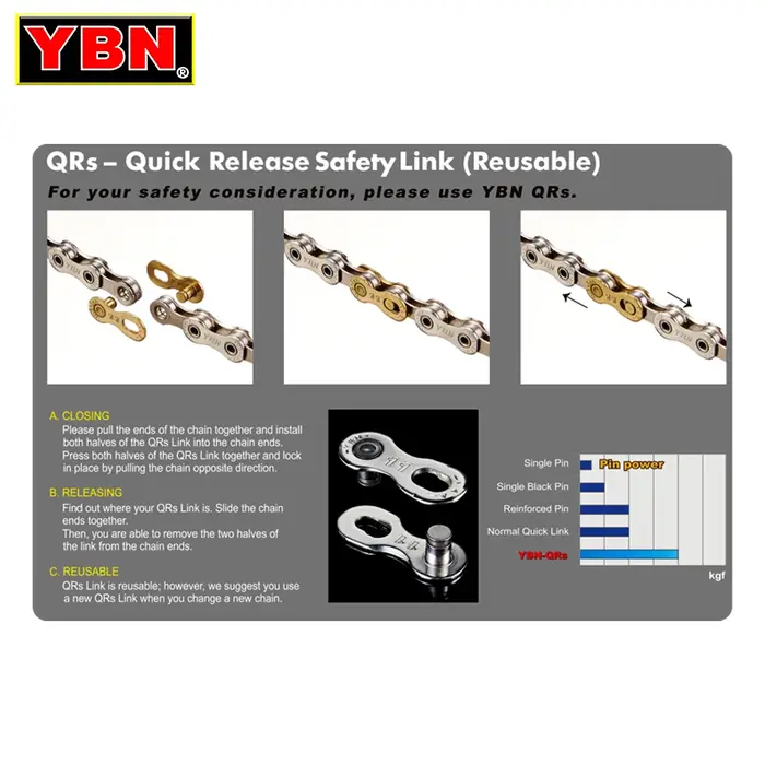 YBouches-Connecteur rapide JOQuick Link pour vélo de montagne